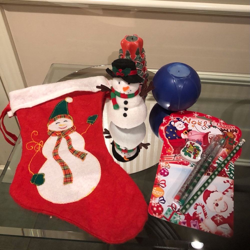 🎄🎅🏻🛍️2 for $30🛍️Festive bundled Snowman Christmas Stocking Set